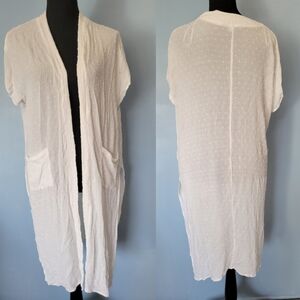 Favlux Swiss Dot Cover-up Cardigan White Small